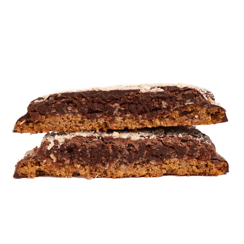 Cocoa Oat Cookie skåret over