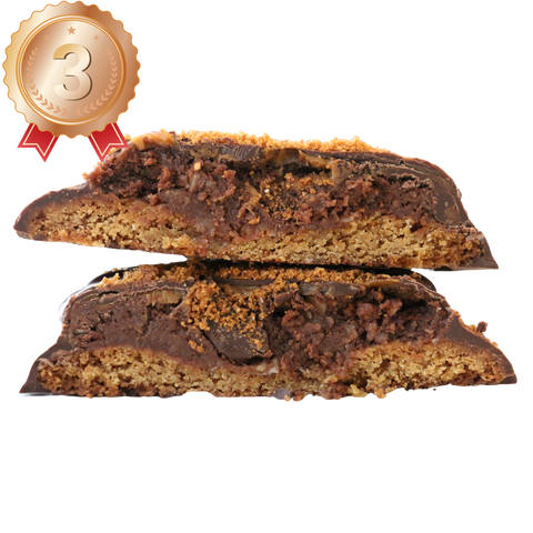Prisvindende Romkugle Cookie skåret over